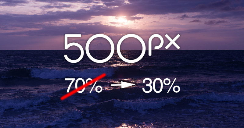 500px Cuts Royalty Rate from 70% to 30% for Non-Exclusive Photos