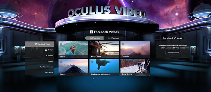 Facebook 360 content finds a new virtual home on Oculus Video