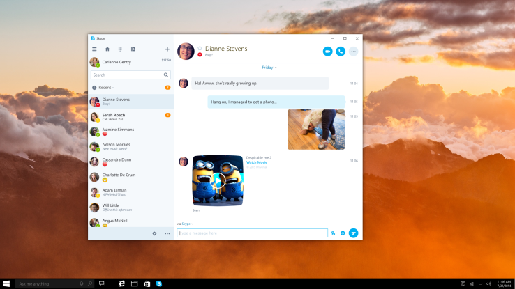 Microsoft launches first preview of Skype for the Universal Windows Platform