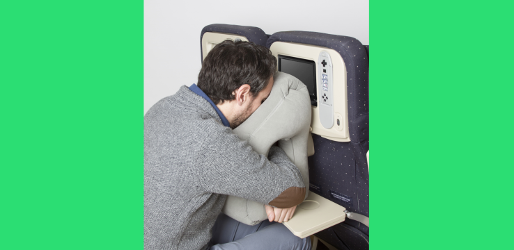 Face-plant into this airplane tray table pillow