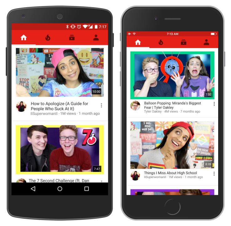 YouTube brings a new homepage with improved recommendations to its iOS and Android apps