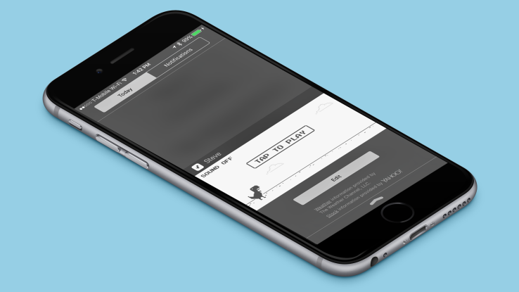 ‘Steve – The Jumping Dinosaur’ is a simple game you can play from the iOS Notification Center
