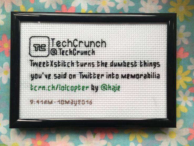 TweetXStitch turns the dumbest things you’ve said on Twitter into memorabilia