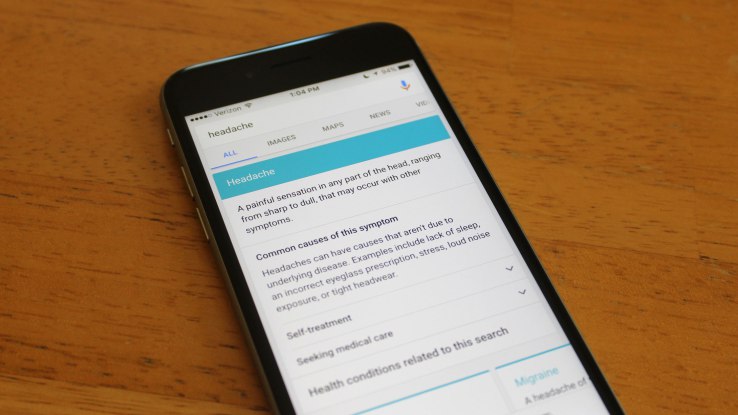 The Google app takes on WebMD with an intelligent symptom search