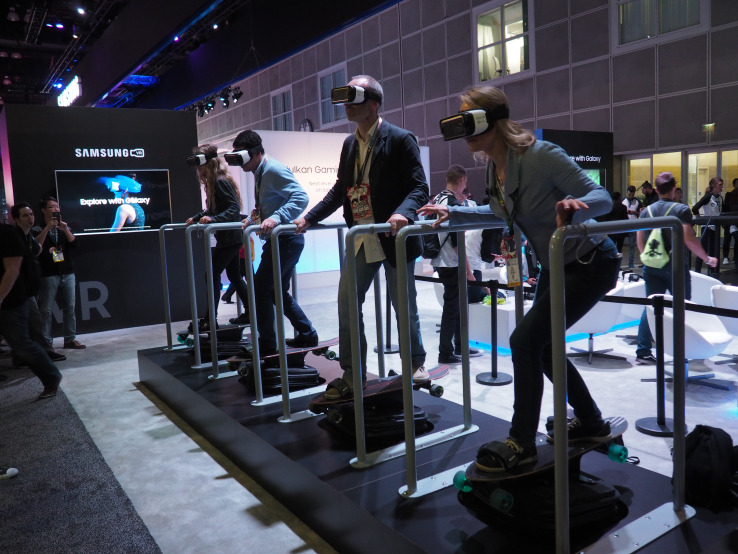 VR skateboarding at E3