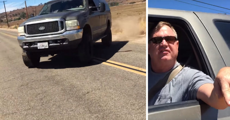 Photographer Nearly Gets Run Over by Angry Guy on Public Road