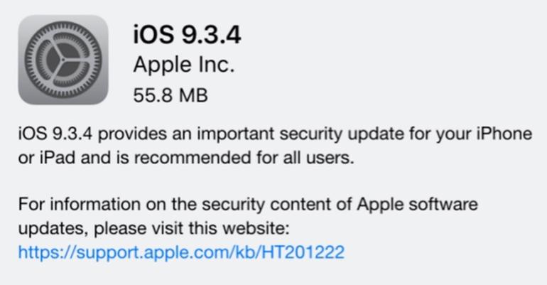 Apple slams door on jailbreakers with iOS 9.3.4 update