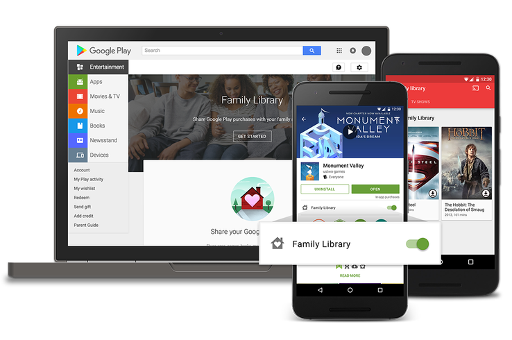 Google launches Family Library, a way for families to share Google Play purchases