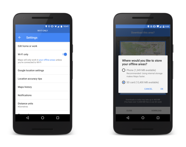 Google Maps for Android gets Wi-Fi-only mode and SD card download option