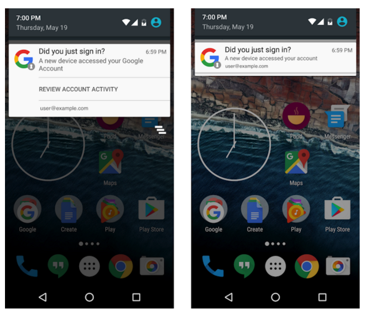 Android will now send push notifications when new devices are added to your account