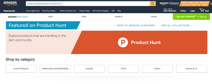 Amazon launches a dedicated shop for items featured on Product Hunt