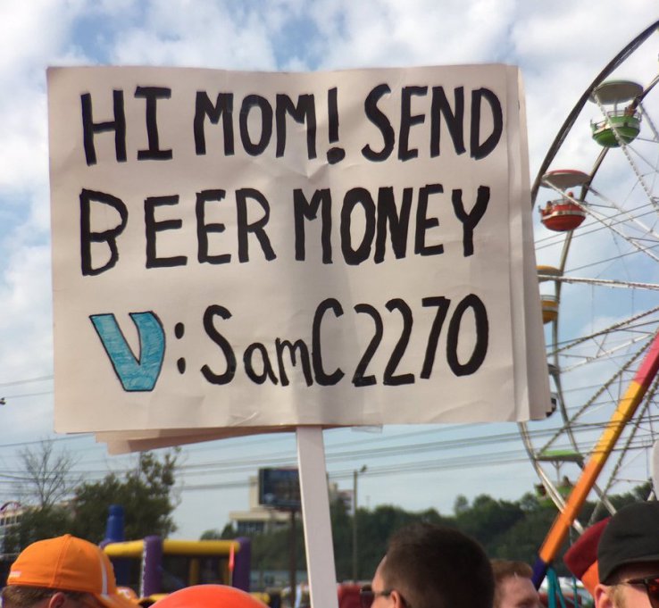 A kid held up a sign with his Venmo ID on ESPN and thousands of people sent him money