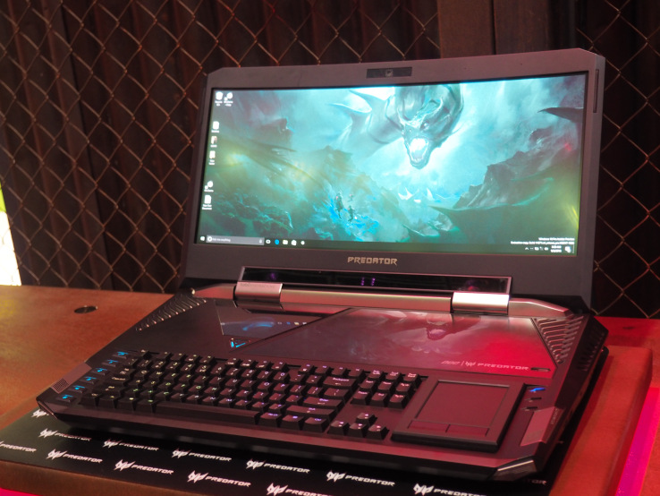 Acer’s 17 pound, curved-screen temple to gaming excess