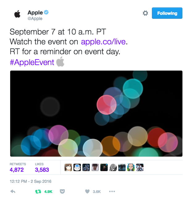 The invisible @apple tweet