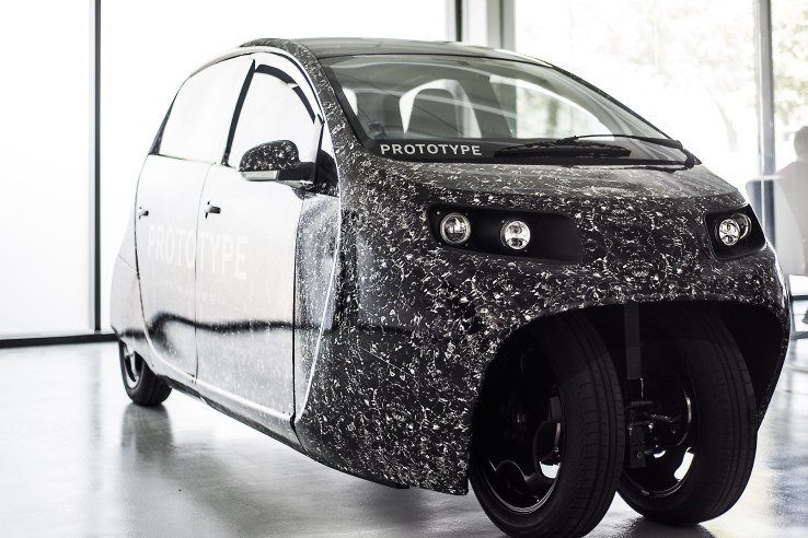 Spiri’s prototype 200-mile EV is made for on-demand carpooling