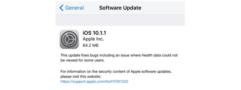 Apple pushes out new bug fix for iOS 10