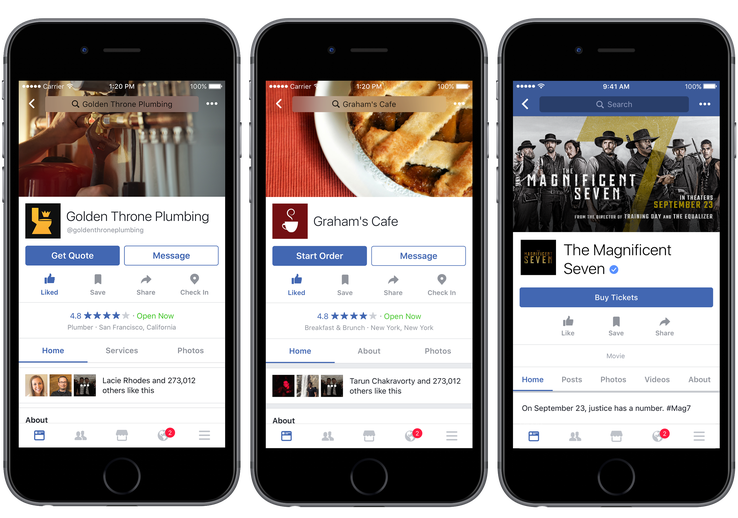 Facebook embraces utility with food ordering and ticketing