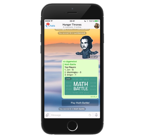 Telegram levels up its bot platform with competitive games that live inside chats