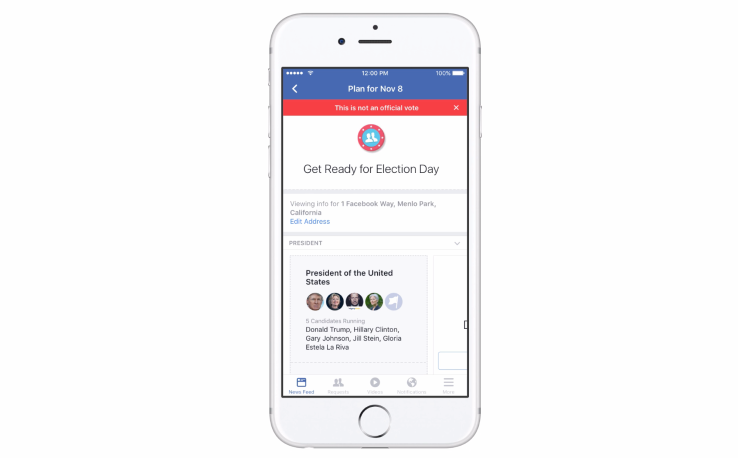 Facebook gives users local ballot guides in voting initiative