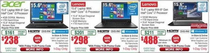 Fry's Black Friday deals include $98 Dell laptop, Apple Mac sales