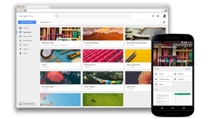 Google opens up its new product for business file sharing “Team Drives” to early adopters