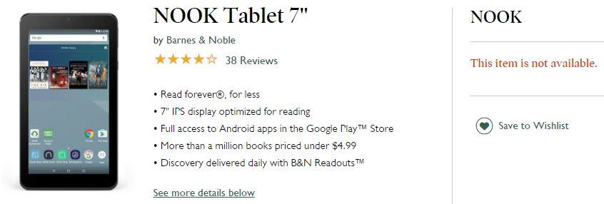 Barnes & Noble pulls Nook Tablet 7-inch from sale due to faulty charger