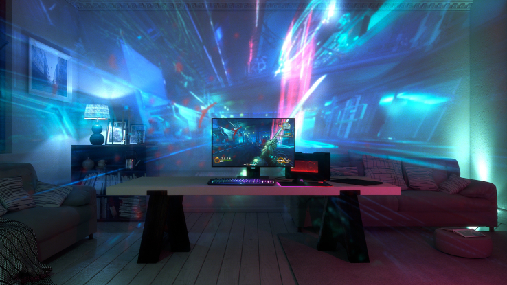 Razer goes immersive with new in-room gaming projection and 3-screen laptop