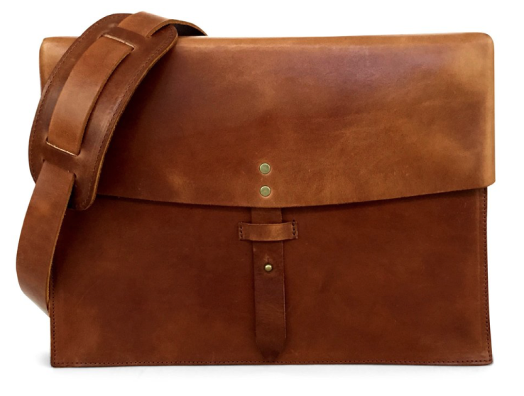 Jackson Wayne makes a messenger bag for time travelers to the Old West