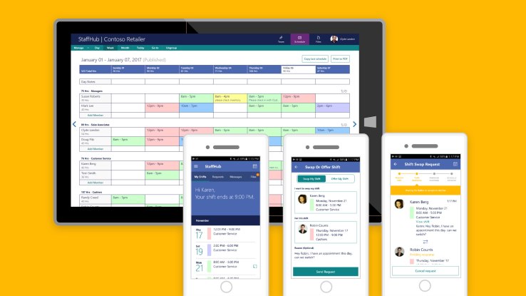 Microsoft launches StaffHub, a new Office 365 app aimed at shift workers