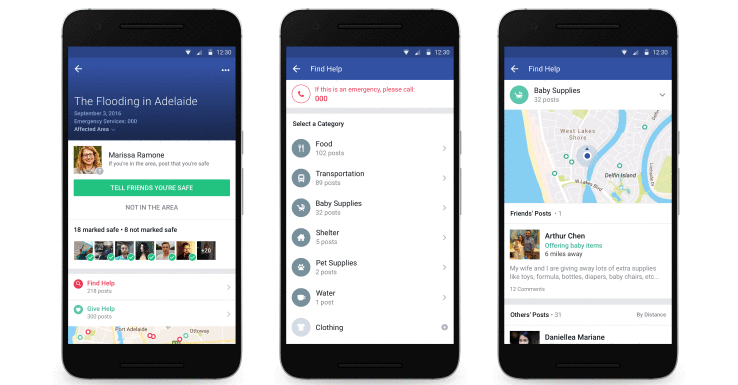 Facebook Safety Check now lets locals find and offer Community Help like shelter