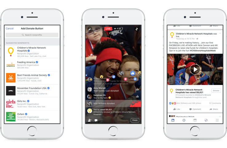 Facebook introduces personal fundraising tools, donate buttons in Facebook Live for Pages