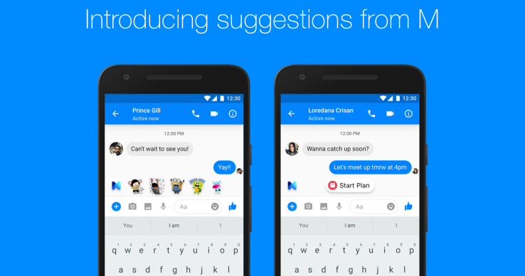 Facebook Messenger’s AI ‘M’ suggests features to use based on your convos