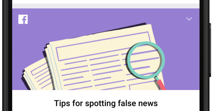 Facebook puts link to 10 tips for spotting ‘false news’ atop feed