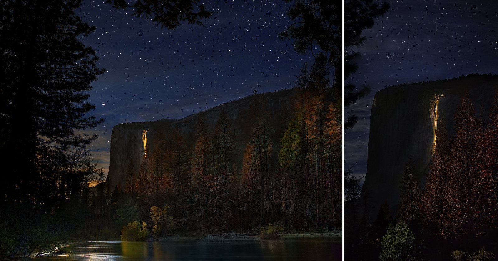 Capturing the Incredibly Rare Moonlit Firefall at Yosemite