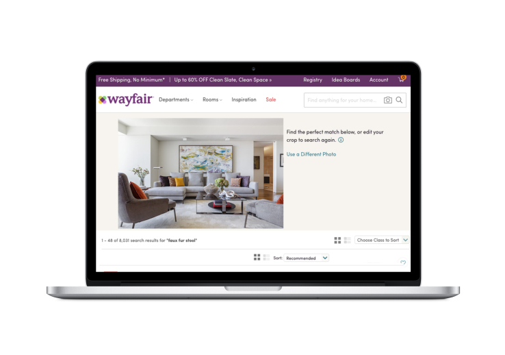 Wayfair takes on Pinterest with its own visual search engine for home furnishings