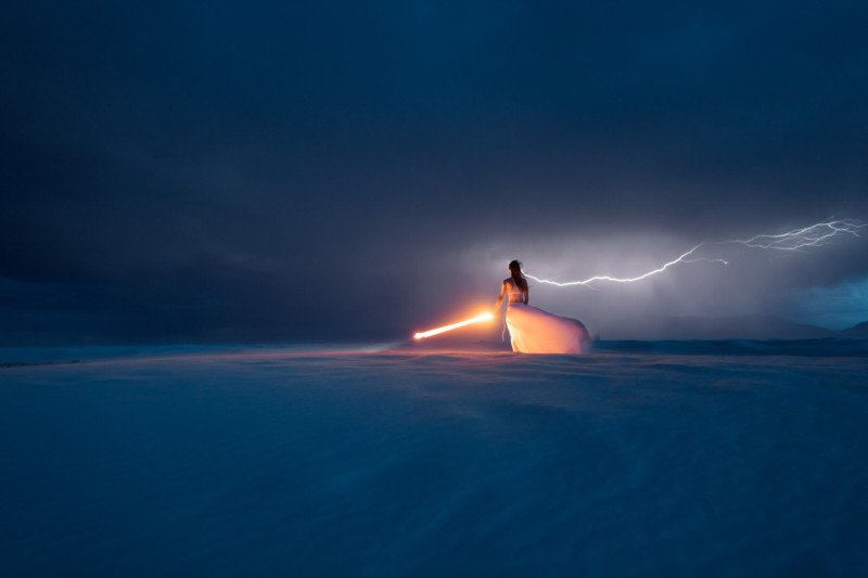 My Model Triggered a Lightning Self-Portrait, And She Nailed It