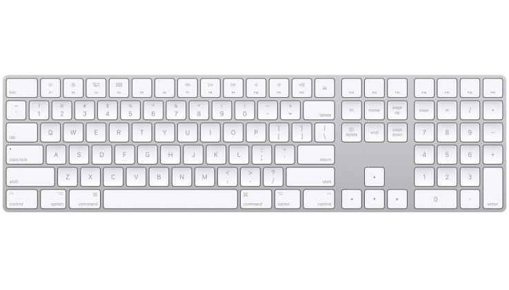 Apple has a new wireless Magic Keyboard with a full numeric keypad