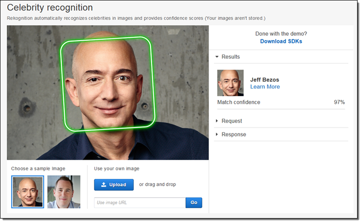 Amazon Rekognition can now recognize celebrities