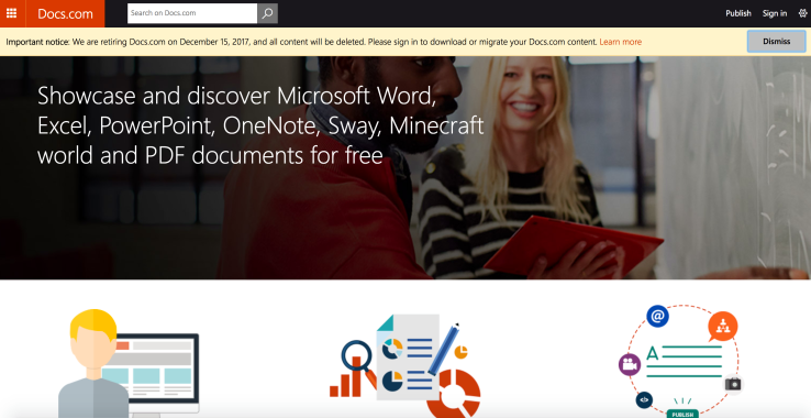 Now that it owns SlideShare, Microsoft is closing its own file-sharing service Docs.com