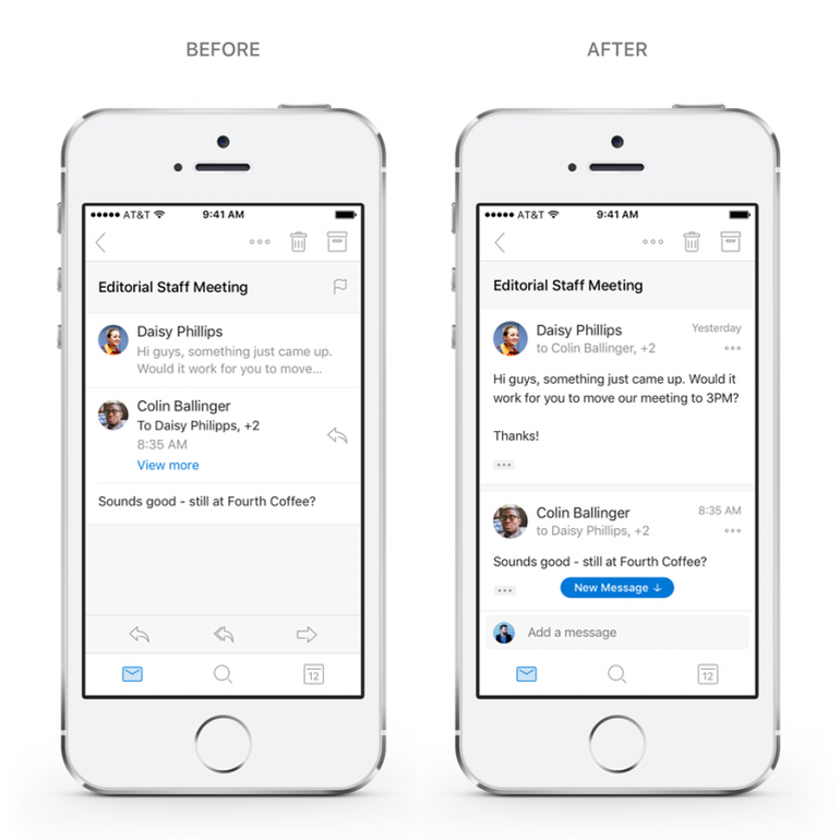 Microsoft releases new Outlook for iOS and Android: Redesigned conversations and account switcher