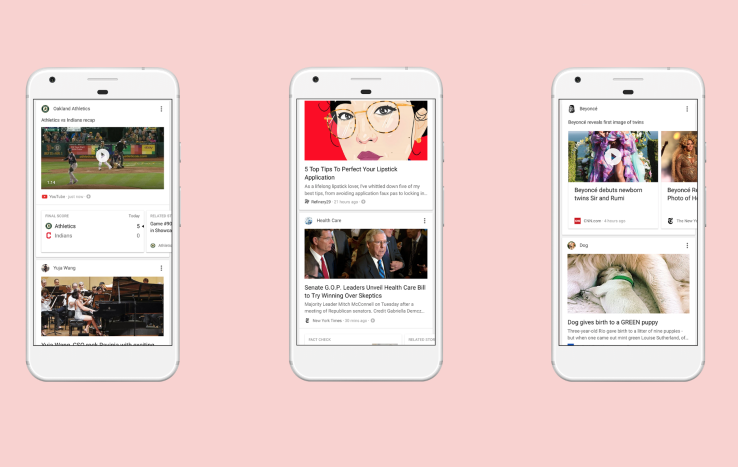 Google introduces the feed, a news stream of your evolving interests