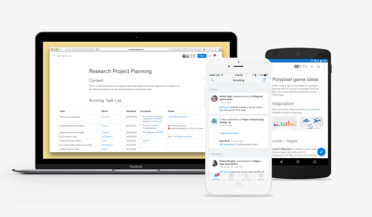 Dropbox Paper gets document previews and some other small updates