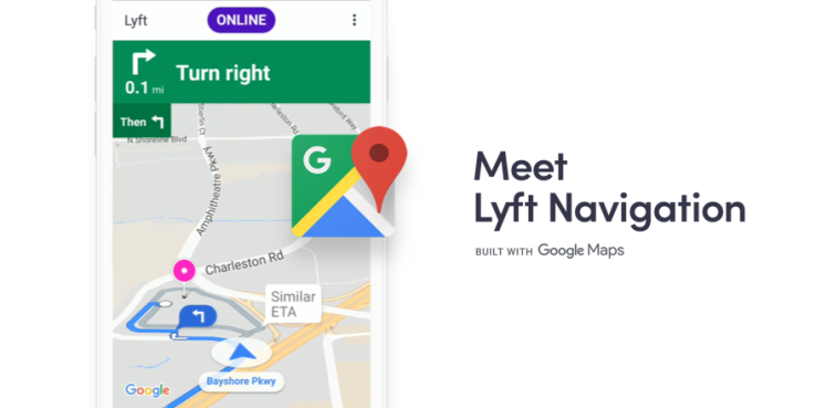 Lyft adds in-app navigation for drivers via Google Maps