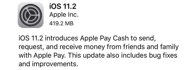 iOS 11.2 is out for iPhone, iPad, and iPod touch