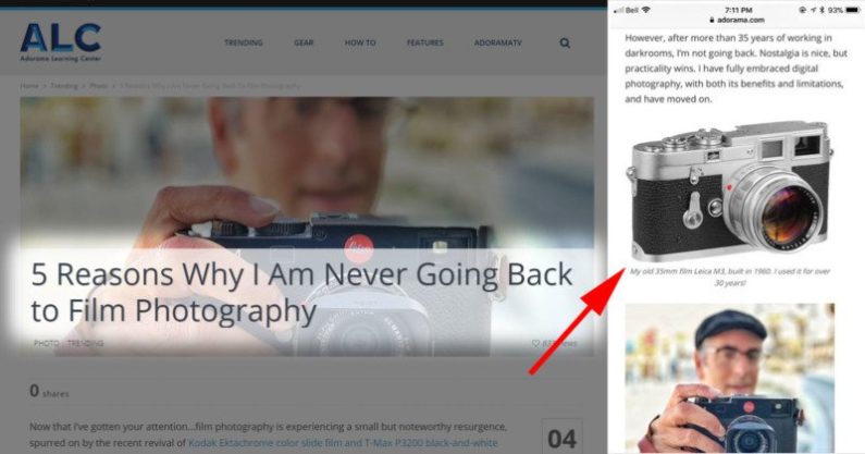 Adorama Angers Film Photographers with Article and ‘Stolen’ Photo