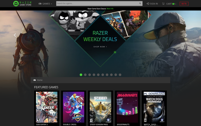 Razer is closing its game store after less than a year