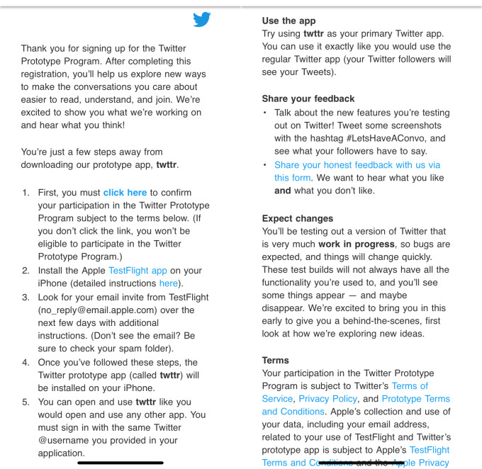 Twitter’s new prototype app ‘twttr’ launches today