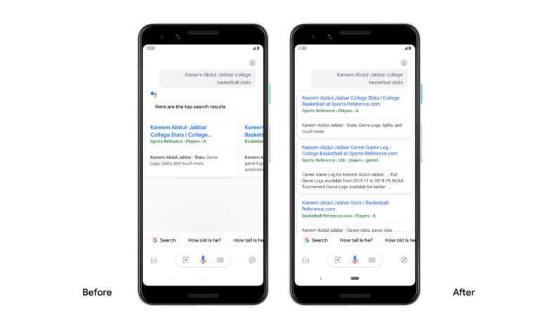 The Google Assistant on Android gets more visual responses