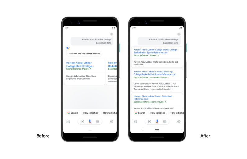 The Google Assistant on Android gets more visual responses