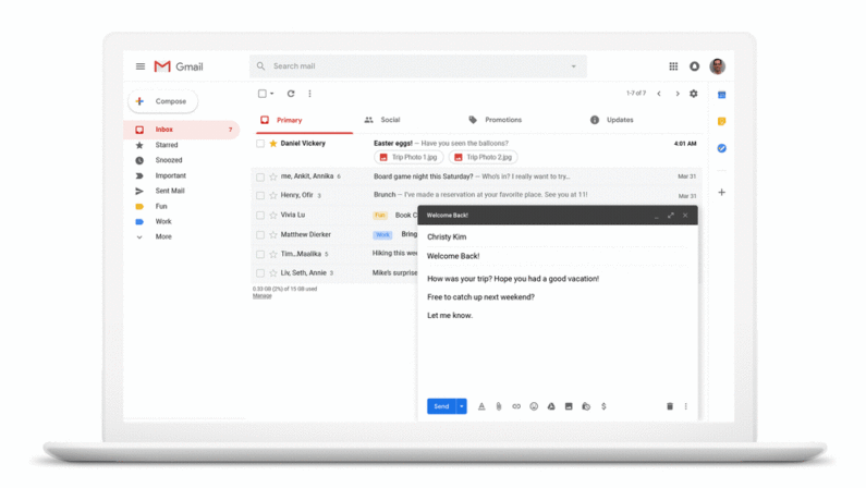 Gmail turns 15, gets Smart Compose improvements and email scheduling